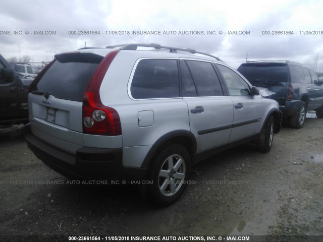 YV1CY592X51161801 - 2005 VOLVO XC90 SILVER photo 4