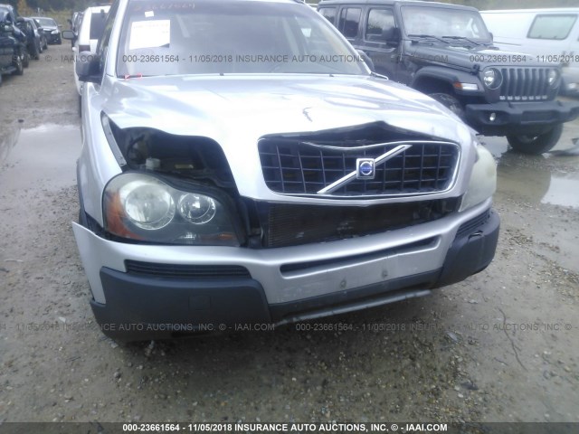 YV1CY592X51161801 - 2005 VOLVO XC90 SILVER photo 6