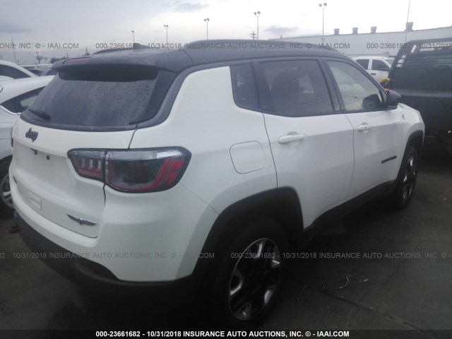 3C4NJDDBXJT371841 - 2018 JEEP COMPASS TRAILHAWK WHITE photo 4