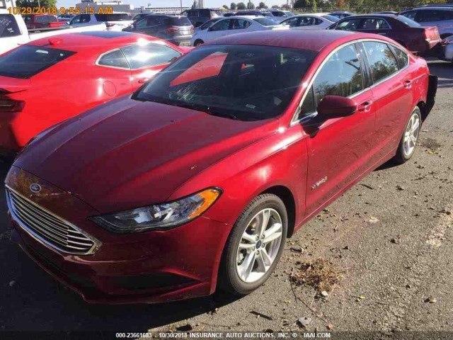 3FA6P0LU7JR208694 - 2018 FORD FUSION SE HYBRID RED photo 14