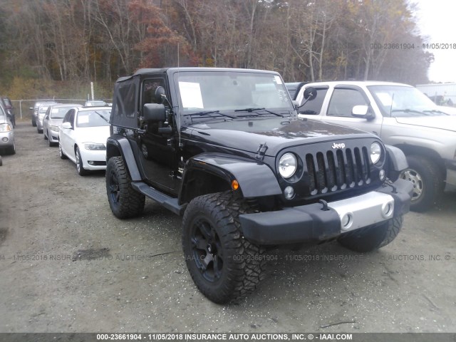 1C4AJWBG0EL110700 - 2014 JEEP WRANGLER SAHARA BLACK photo 1