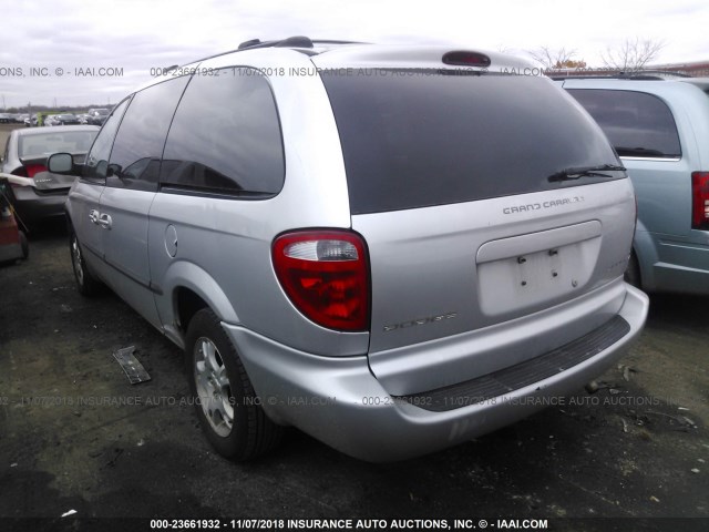 2B4GP44302R770579 - 2002 DODGE GRAND CARAVAN SPORT SILVER photo 3