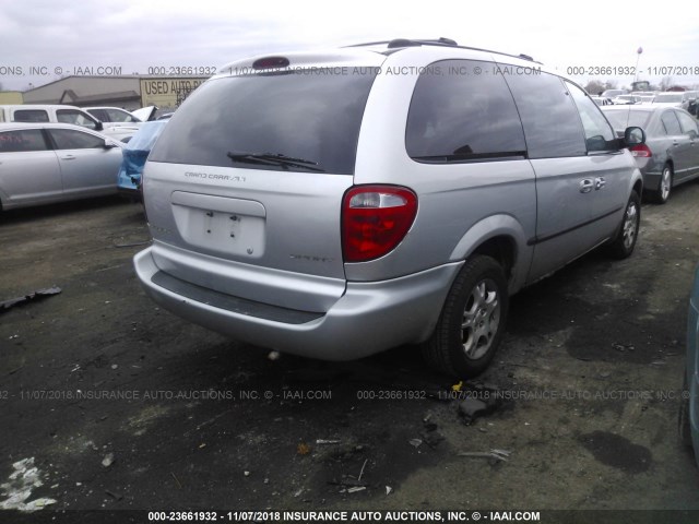 2B4GP44302R770579 - 2002 DODGE GRAND CARAVAN SPORT SILVER photo 4