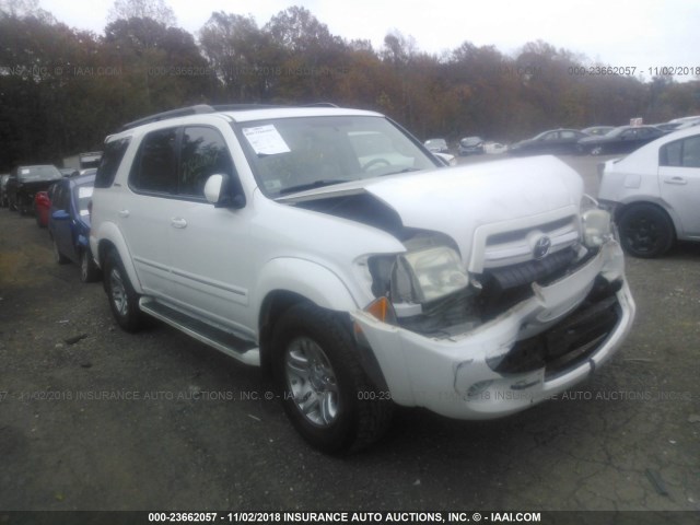 5TDZT38A76S276646 - 2006 TOYOTA SEQUOIA LIMITED WHITE photo 1