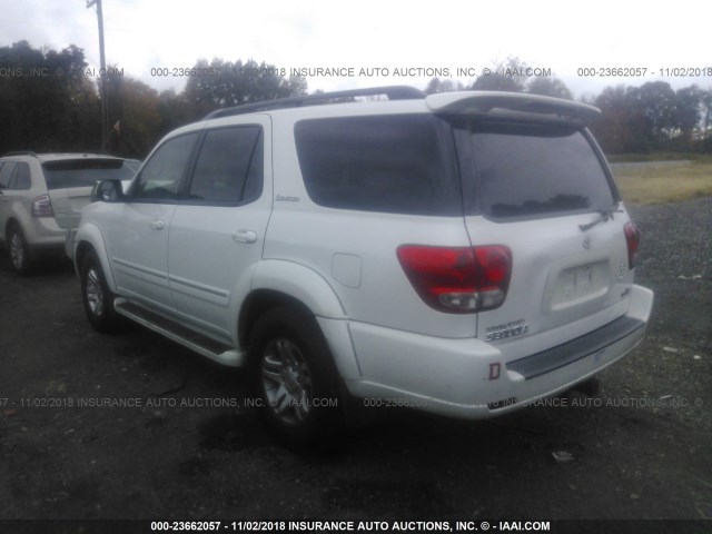 5TDZT38A76S276646 - 2006 TOYOTA SEQUOIA LIMITED WHITE photo 3