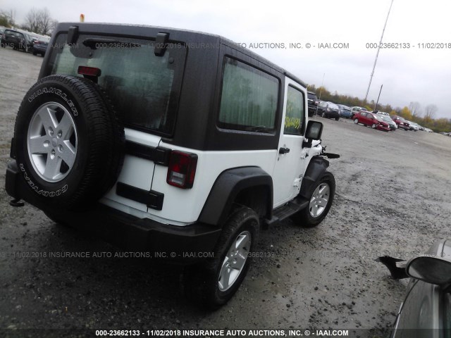 1C4AJWAG7HL671000 - 2017 JEEP WRANGLER SPORT WHITE photo 4