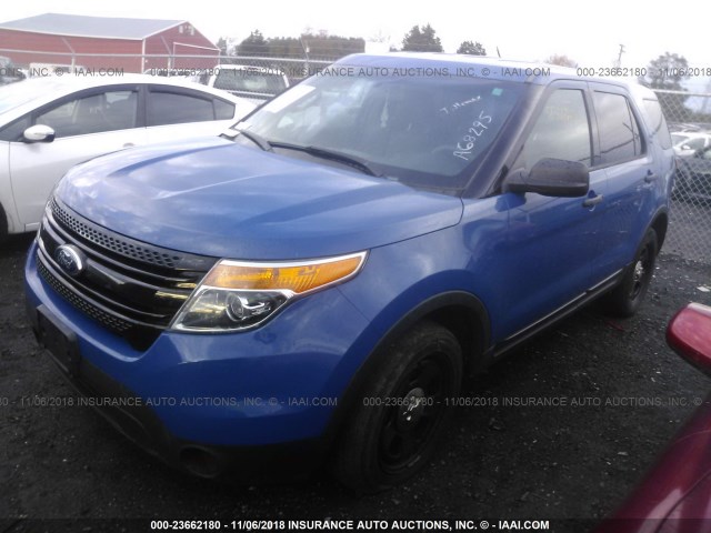 1FM5K8AR3DGA68295 - 2013 FORD EXPLORER POLICE INTERCEPTOR BLUE photo 2