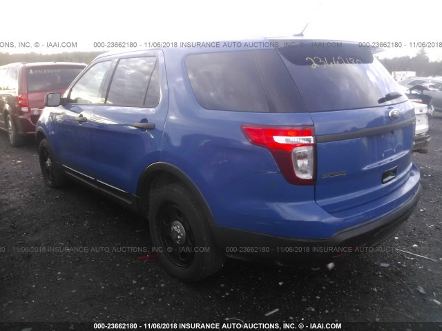 1FM5K8AR3DGA68295 - 2013 FORD EXPLORER POLICE INTERCEPTOR BLUE photo 3