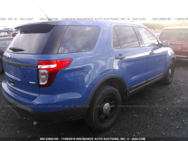1FM5K8AR3DGA68295 - 2013 FORD EXPLORER POLICE INTERCEPTOR BLUE photo 4