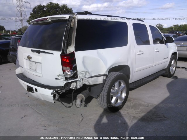 3GNFC16037G249680 - 2007 CHEVROLET SUBURBAN C1500 WHITE photo 4