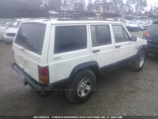 1J4FJ68S6TL188410 - 1996 JEEP CHEROKEE SPORT/CLASSIC WHITE photo 4