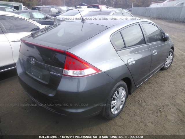 JHMZE2H58BS003027 - 2011 HONDA INSIGHT LX GRAY photo 4