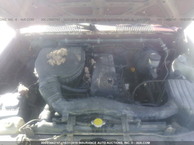 1N6SD11S5SC373407 - 1995 NISSAN TRUCK E/XE RED photo 10