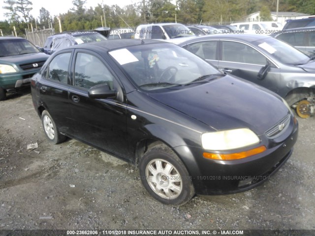 KL1TD52625B317684 - 2005 CHEVROLET AVEO LS BLACK photo 1