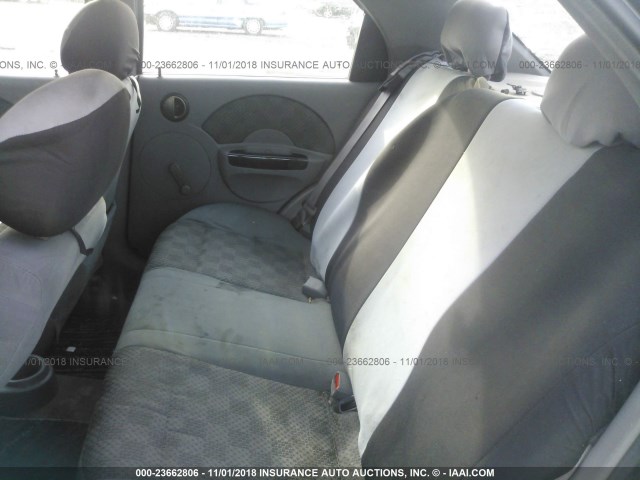 KL1TD52625B317684 - 2005 CHEVROLET AVEO LS BLACK photo 8