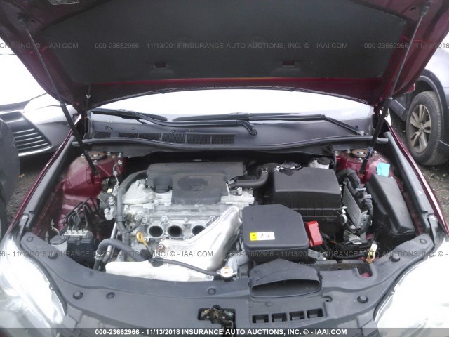 4T1BF1FKXHU749622 - 2017 TOYOTA CAMRY LE/XLE/SE/XSE RED photo 10
