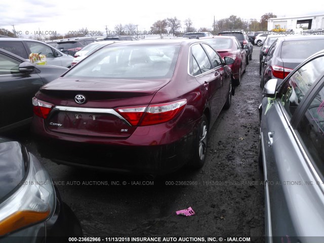 4T1BF1FKXHU749622 - 2017 TOYOTA CAMRY LE/XLE/SE/XSE RED photo 4
