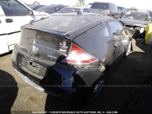 JHMZF1C48BS013305 - 2011 HONDA CR-Z BLACK photo 4