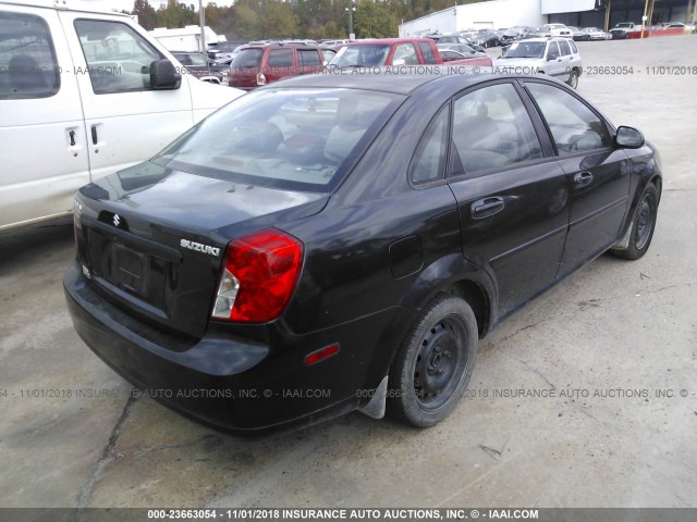 KL5JD56Z37K567383 - 2007 SUZUKI FORENZA CONVENIENCE/POPULAR BLACK photo 4