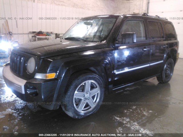 1J8FF48W48D713604 - 2008 JEEP PATRIOT LIMITED BLACK photo 2