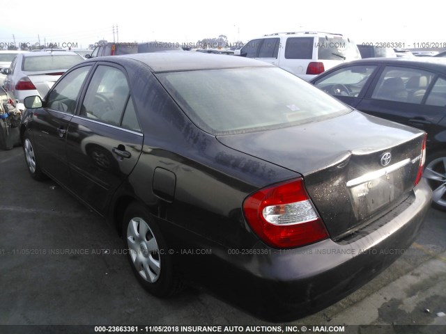 4T1BE32K63U763479 - 2003 TOYOTA CAMRY LE/XLE/SE PURPLE photo 3