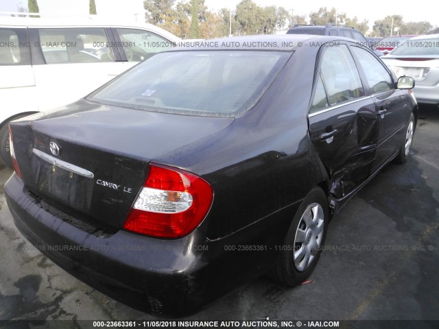 4T1BE32K63U763479 - 2003 TOYOTA CAMRY LE/XLE/SE PURPLE photo 4