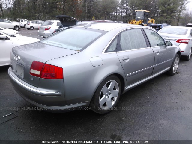 WAUML44EX4N014533 - 2004 AUDI A8 L QUATTRO GRAY photo 4