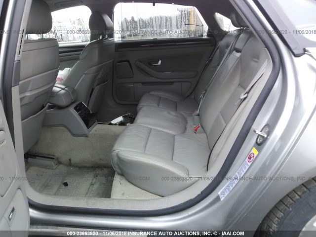 WAUML44EX4N014533 - 2004 AUDI A8 L QUATTRO GRAY photo 8