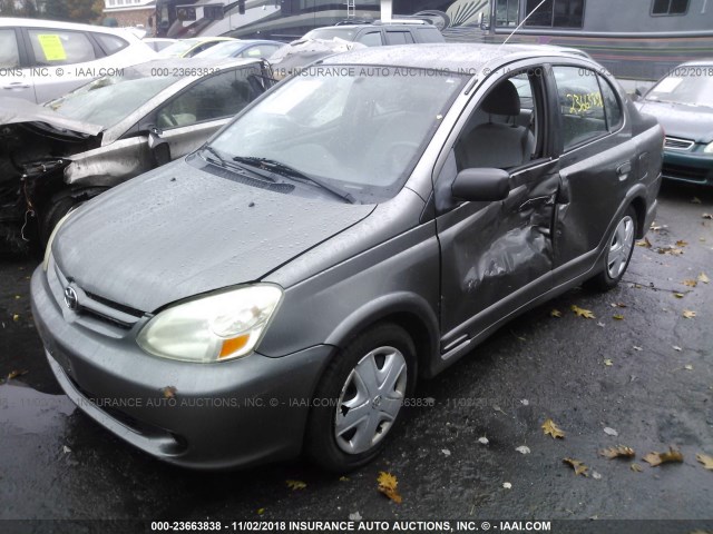 JTDBT123235047745 - 2003 TOYOTA ECHO GRAY photo 2