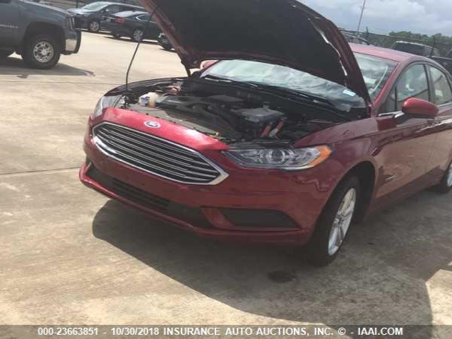 3FA6P0LU4JR141469 - 2018 FORD FUSION SE HYBRID RED photo 11