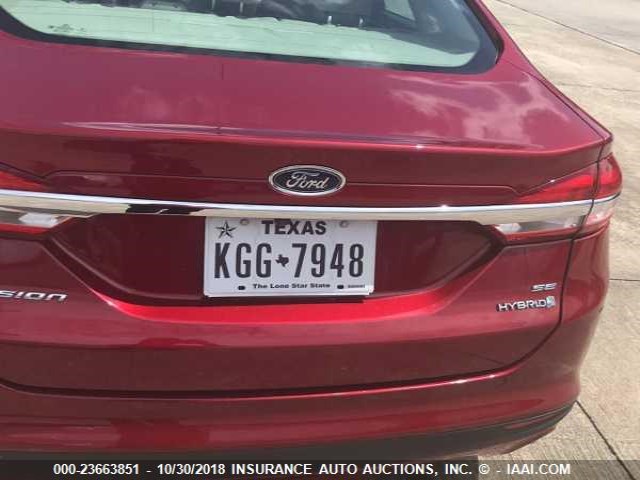 3FA6P0LU4JR141469 - 2018 FORD FUSION SE HYBRID RED photo 15