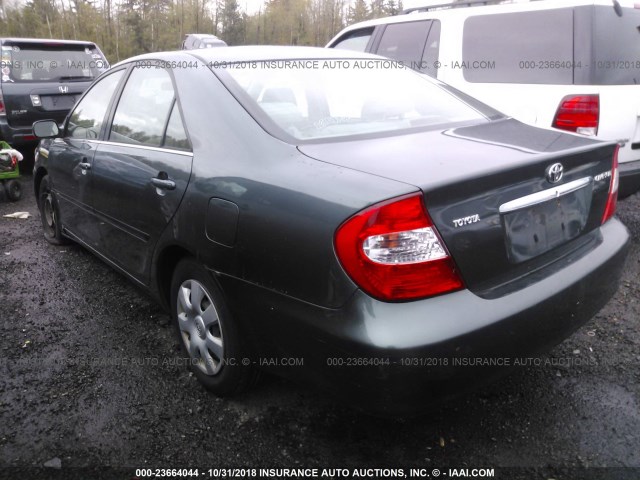 JTDBE32K620078800 - 2002 TOYOTA CAMRY LE/XLE/SE GREEN photo 3