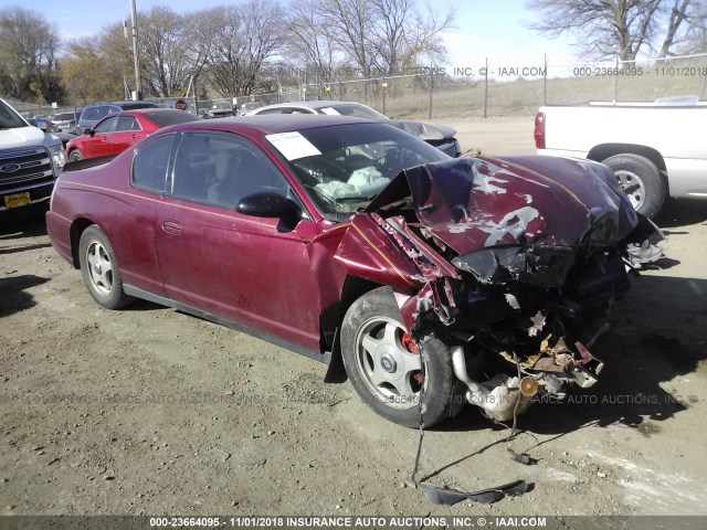 2G1WW12E959194251 - 2005 CHEVROLET MONTE CARLO LS მუქწითელი ფოტო 1