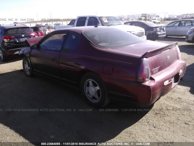 2G1WW12E959194251 - 2005 CHEVROLET MONTE CARLO LS მუქწითელი ფოტო 3