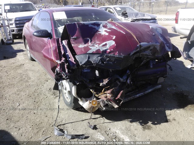 2G1WW12E959194251 - 2005 CHEVROLET MONTE CARLO LS მუქწითელი ფოტო 6