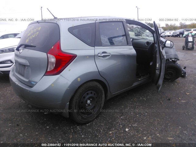 3N1CE2CP4EL409876 - 2014 NISSAN VERSA NOTE S/S PLUS/SV/SL GRAY photo 4