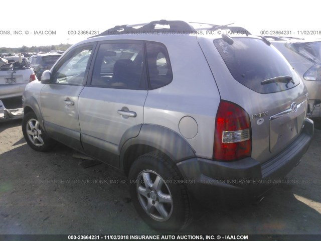 KM8JN72D05U168618 - 2005 HYUNDAI TUCSON GLS/LX SILVER photo 3