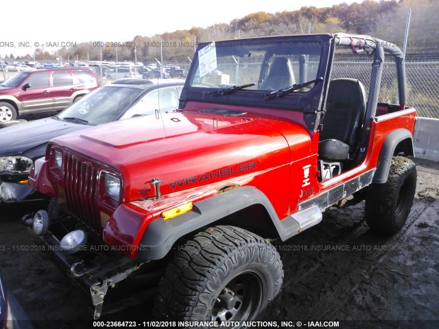 1J4FY29S9RP419997 - 1994 JEEP WRANGLER / YJ SE RED photo 2