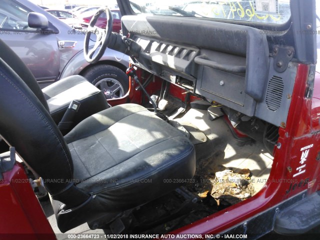 1J4FY29S9RP419997 - 1994 JEEP WRANGLER / YJ SE RED photo 5