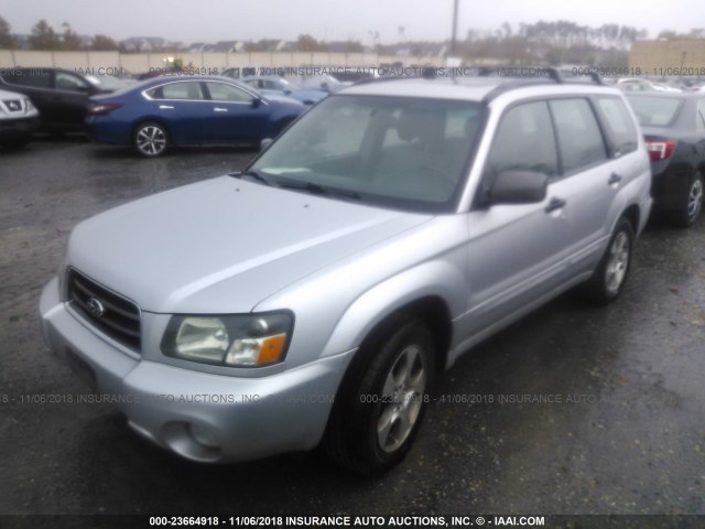 JF1SG65614H758091 - 2004 SUBARU FORESTER 2.5XS ვერცხლისფერი ფოტო 2