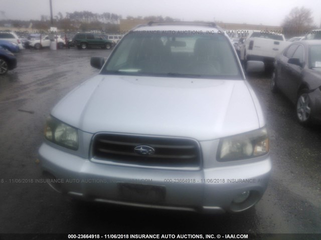 JF1SG65614H758091 - 2004 SUBARU FORESTER 2.5XS ვერცხლისფერი ფოტო 6