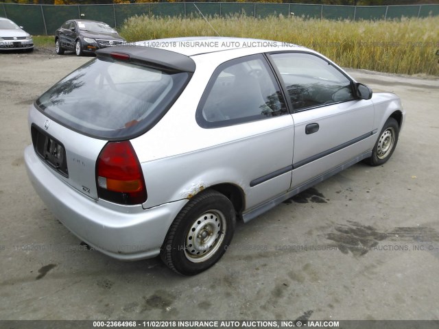 2HGEJ6421TH113393 - 1996 HONDA CIVIC CX SILVER photo 4