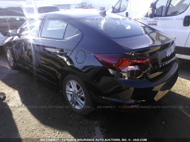 5NPD84LFXKH403166 - 2019 HYUNDAI ELANTRA SEL/VALUE/LIMITED BLACK photo 3