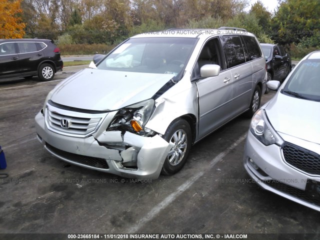 5FNRL38779B018155 - 2009 HONDA ODYSSEY EXL SILVER photo 2