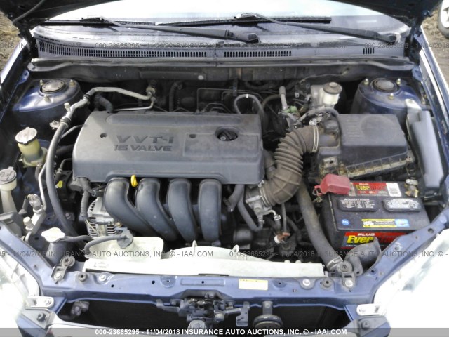 JTDBR32E150055976 - 2005 TOYOTA COROLLA CE/LE BLUE photo 10