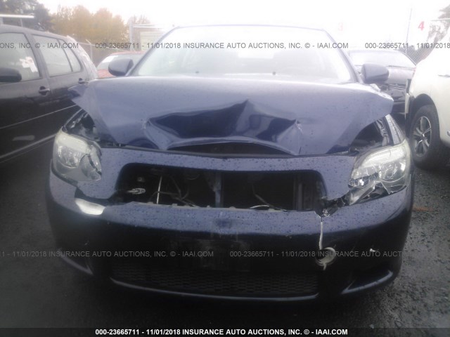 JTKDE177960110168 - 2006 TOYOTA SCION TC BLUE photo 6