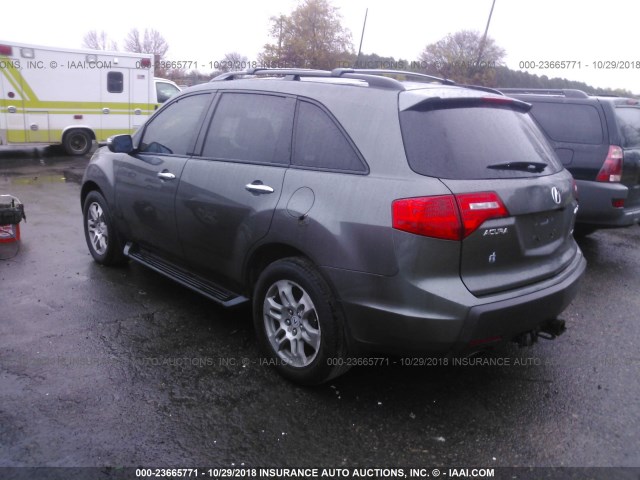 2HNYD28497H503973 - 2007 ACURA MDX TECHNOLOGY GRAY photo 3