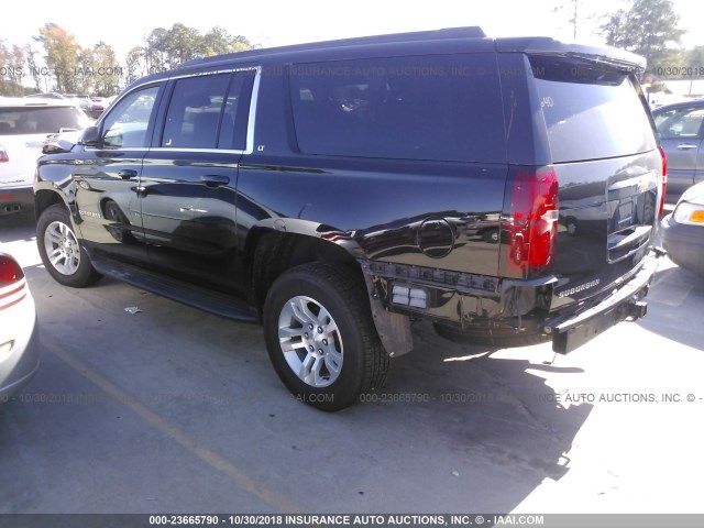 1GNSKHKC7JR156761 - 2018 CHEVROLET SUBURBAN K1500 LT BLACK photo 3