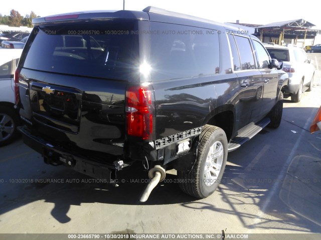 1GNSKHKC7JR156761 - 2018 CHEVROLET SUBURBAN K1500 LT BLACK photo 4