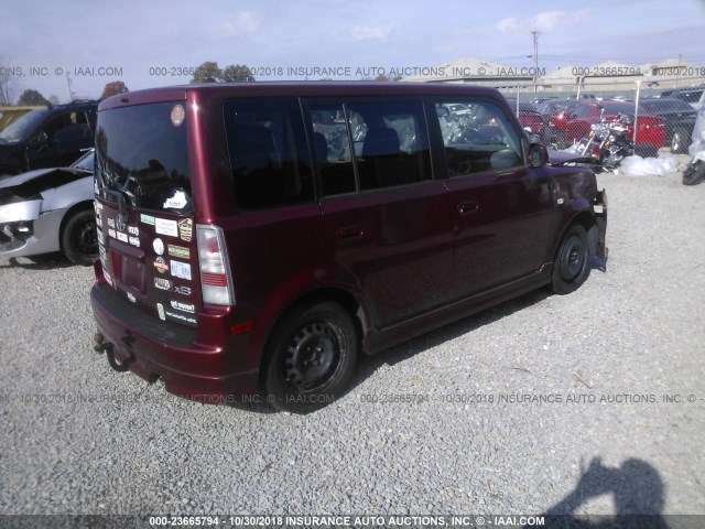JTLKT324664078578 - 2006 TOYOTA SCION XB წითელი ფოტო 4